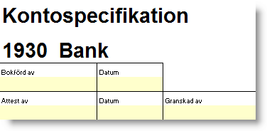 Kontospecifikation